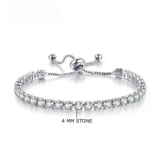 Silver Plated Classic Tennis Bracelet