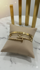 Élégance Gold Plated Bangle Bracelets Stack