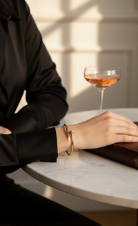 Gold Plated Nail Bangle Bracelet