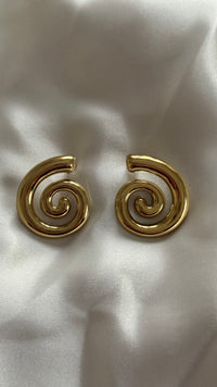 Gold Plated Infinity Swirl Earrings