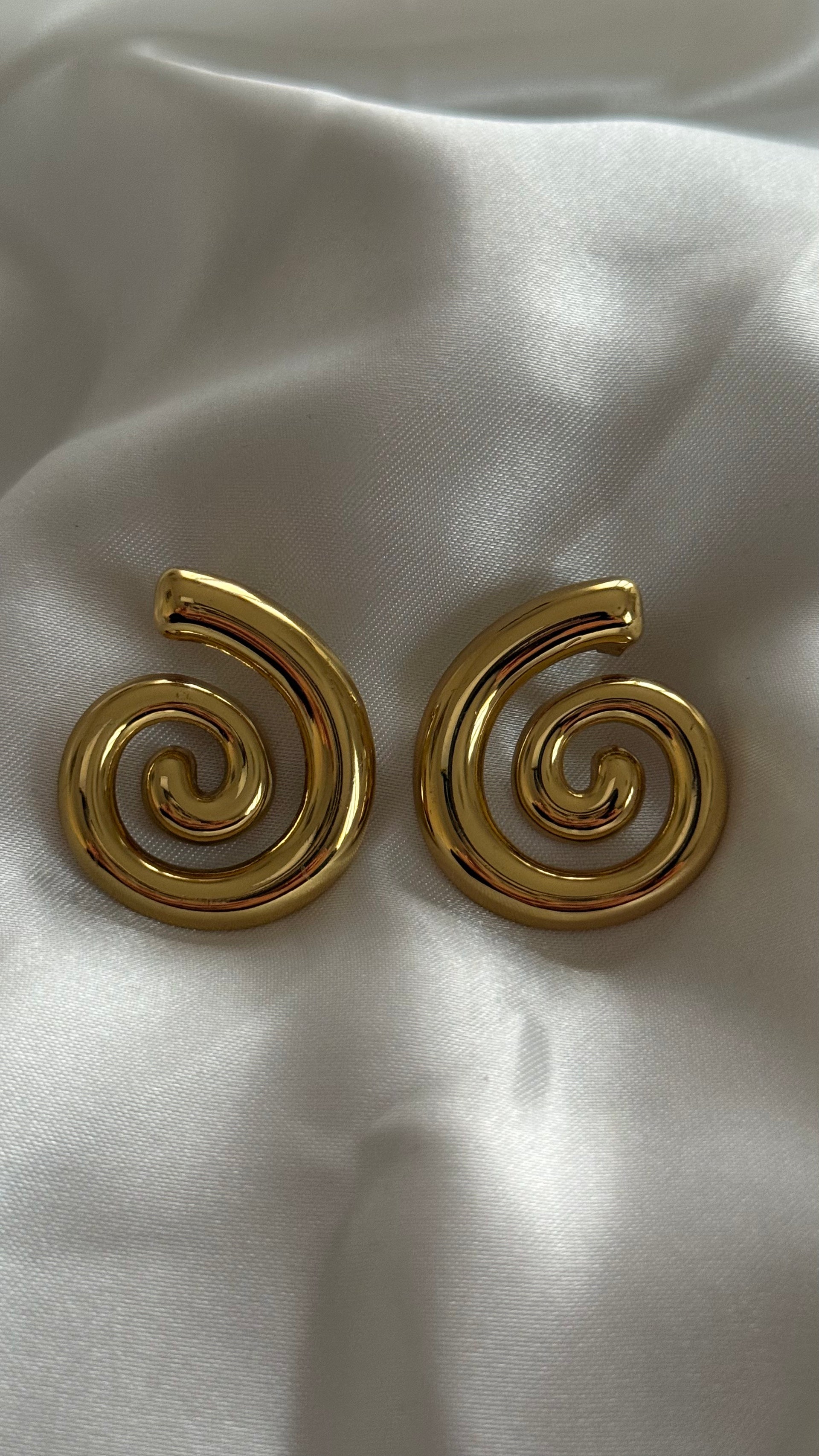 Gold Plated Infinity Swirl Earrings