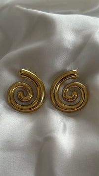 Gold Plated Infinity Swirl Earrings