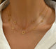 Gold Plated Clover Layered Necklace