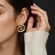 Gold Plated Infinity Swirl Earrings