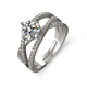 Silver Plated American Diamond Studded Eternal Sparkle Ring