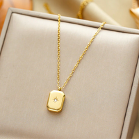 Gold-Plated Star Locket Necklace