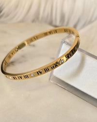 Gold Plated La Roma Bangle Bracelet